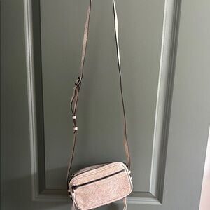 Aimee Kestenberg Cream Crossbody Bag with shimmery Design